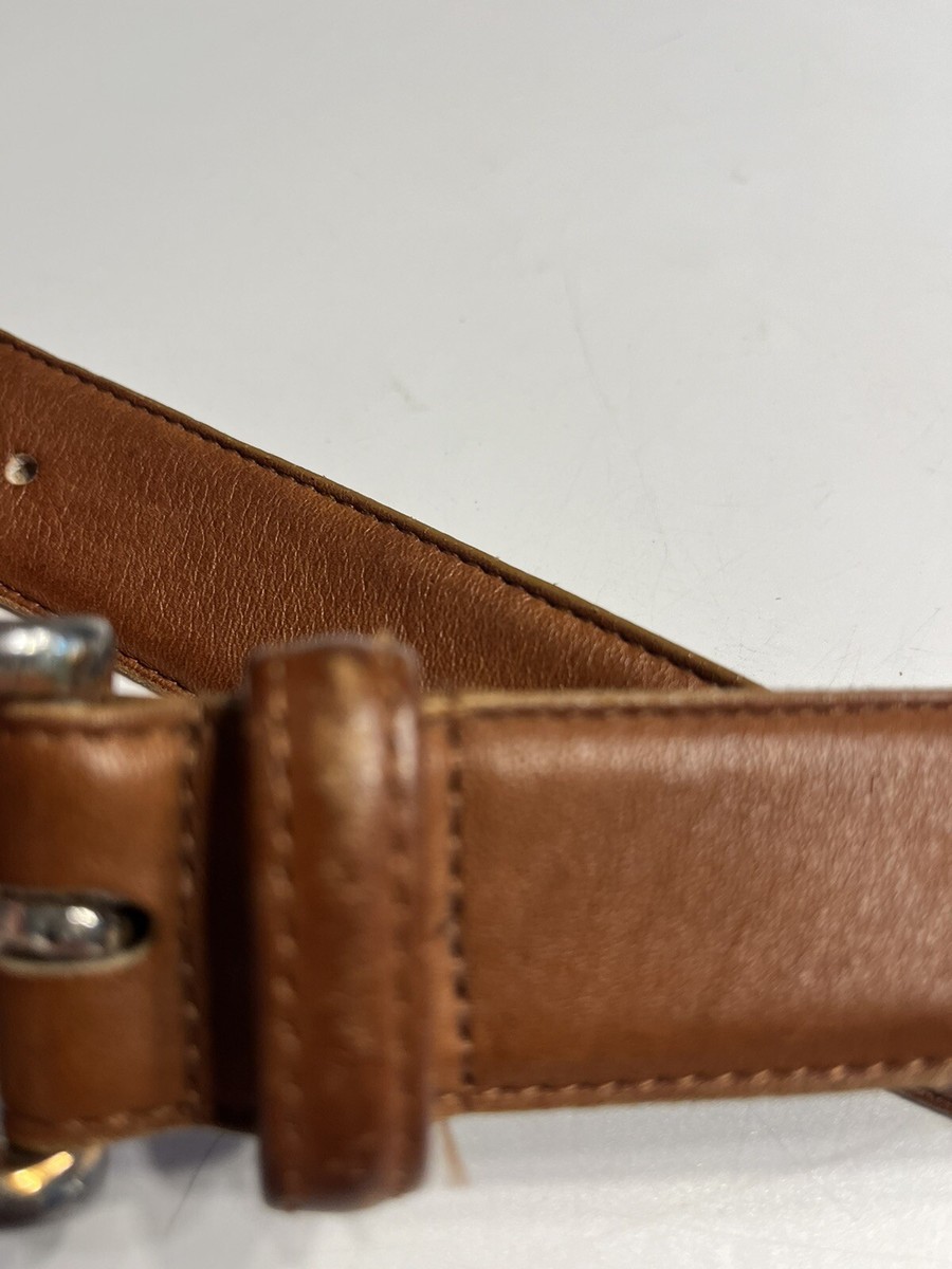 Vintage Coach British Tan Leather Belt 34 Made in the USA | eBay