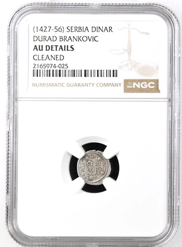 1427 - 1456 Serbia Dinar, Durad Brankovic, NGC AU Details-Cleaned