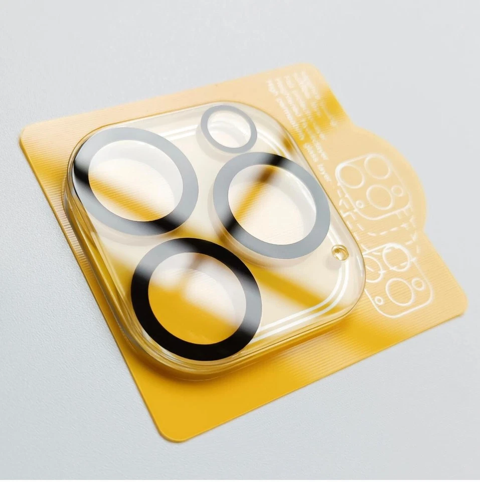 [PAQUETE DE 6] Protector de pantalla de vidrio templado para iPhone 13, 13 Pro Protector de cámara Foto 3 de 4