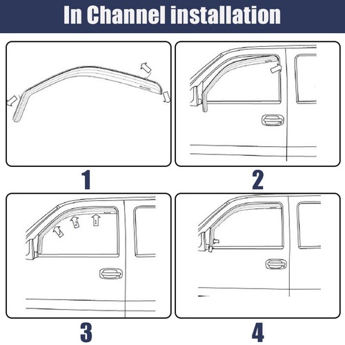 For Toyota Highlander 2014-2019 Side Window Visors Vent Rain Guards Deflector US - Picture 3 of 22
