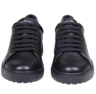 Salvatore Ferragamo NUMBER Gancini Printed Lace-Up Sneakers  display picture 2