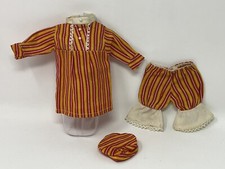 Vintage Barbie Clone Doll Clothes Mego Maddie Mod 1732 Sleepy Stripes Pajamas