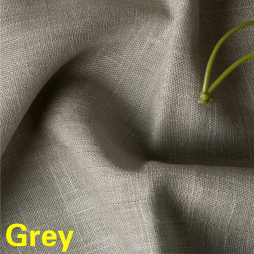 Cotton Linen Fabric Slub Cloth Solid Pure Flax Cambric DIY Dress Curtain Costume - Picture 11 of 19