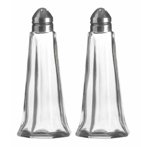 Salt & Pepper Shakers Lighthouse Silver/Glass Tableware Genware 6 x Sets