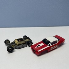 Tyco RED White Camaro Z28 HO Race SLOT CAR HP2 Flex chasis Working