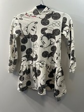Walt Disney World Parks Youth Kids Mickey Minnie Sweatshirt Dress Hooded 7/8