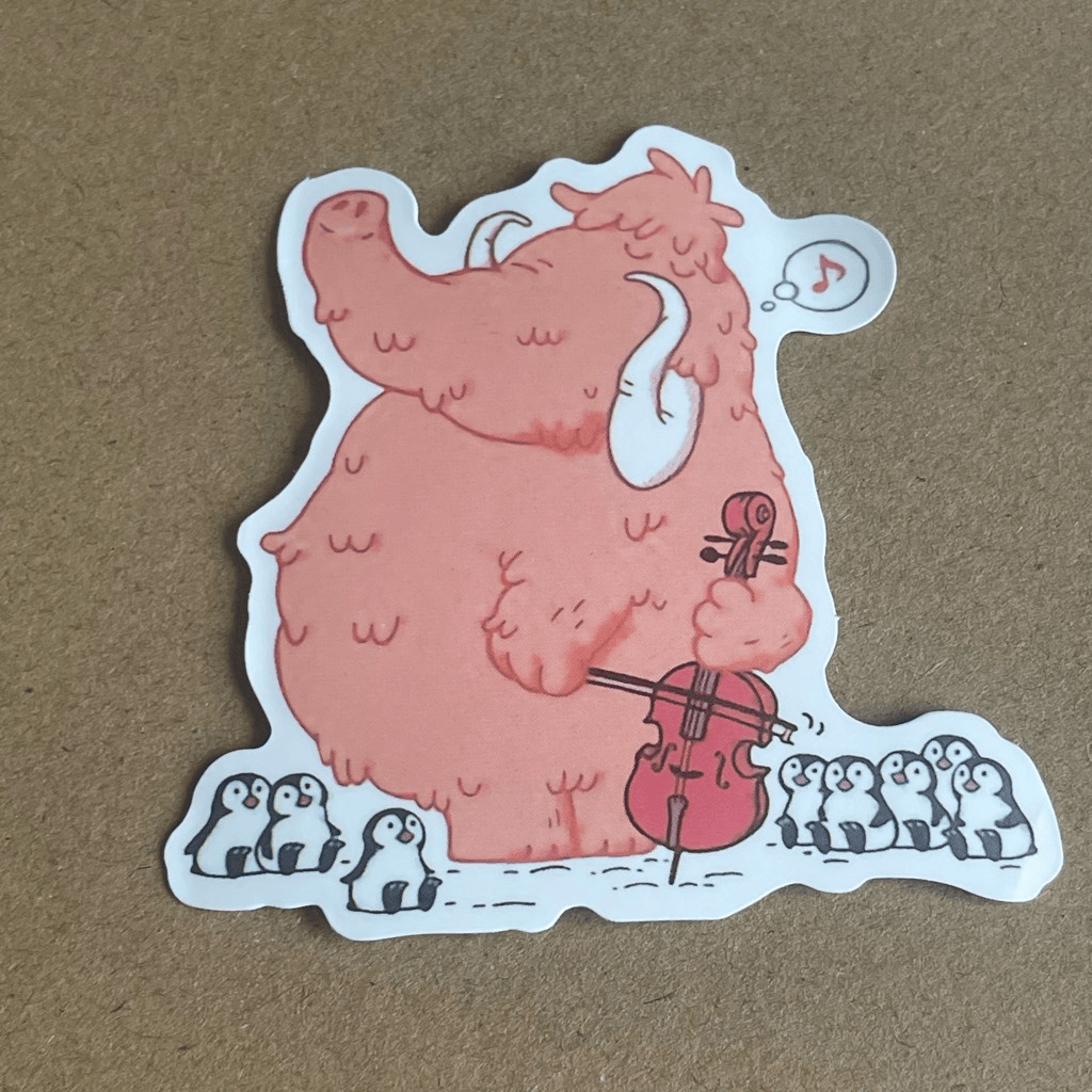 $3 BUNDLE ITEM Sticker  Elephant Mammoth Penguins