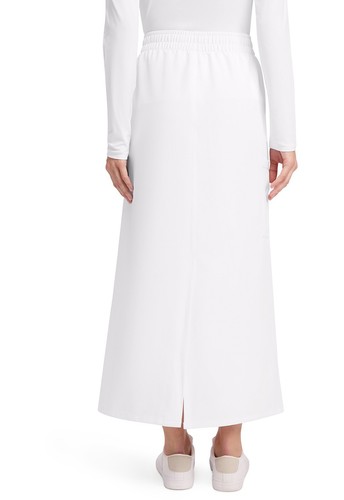 Cherokee Scrubs Women's 3-Pocket Elastic Waist Skirt CK564A WHT White Free Ship - Picture 4 of 5