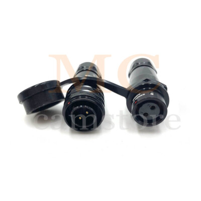 WEIPU SA12 2pin InLine Cable Coupler Pair IP68 Waterproof Connector 250V/13A 