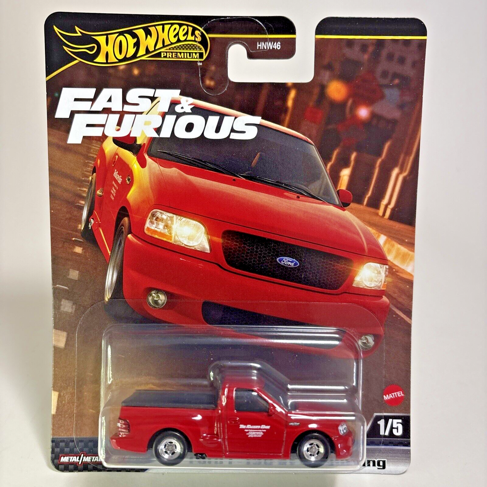 Hot Wheels Red Ford F-150 SVT Lightning Fast and Furious 1/5 Scale