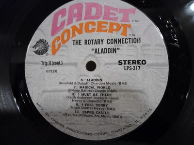 Rotary Connection LP Aladdin 1968 Psych Rock Gatefold Original