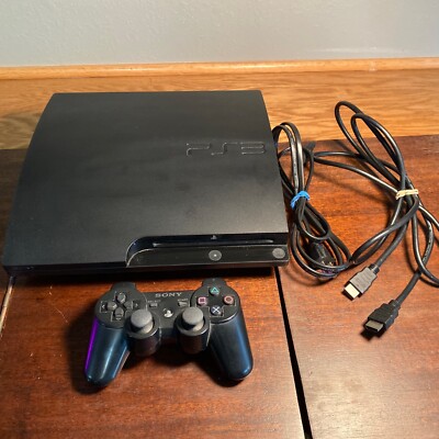 Sony PlayStation 3 PS3 Slim 320GB Console & Dual Shock 3