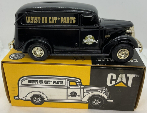 Vintage 1994 ERTL 1938 Panel Truck Bank CAT Caterpillar EUC Only Out For Photos - Afbeelding 3 van 12
