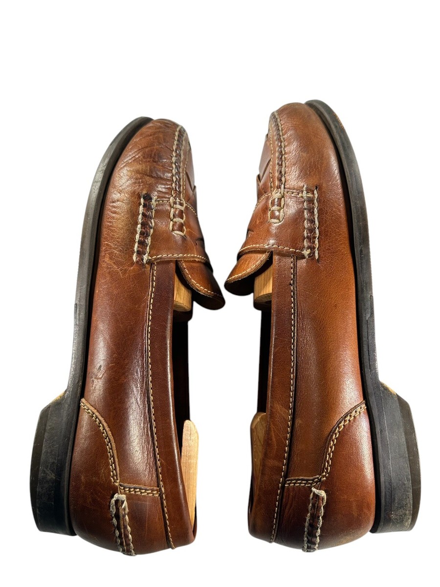 Johnston & Murphy Size 11 M Slip on Brown Woven Leather  display picture 1