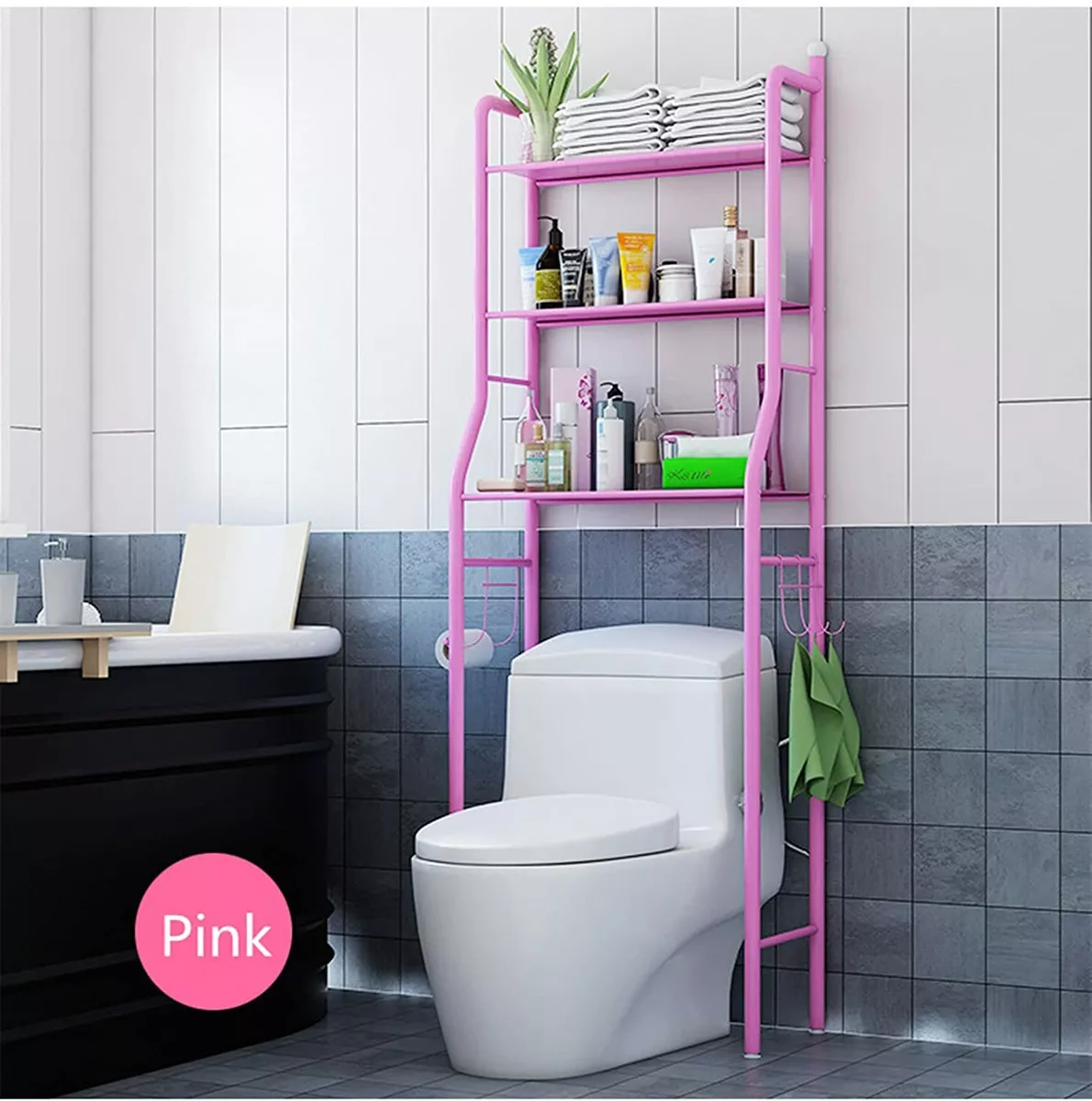 3-Tier Over the Toilet Storage, Metal Bathroom Spacesaver