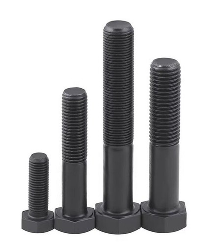 Fine Thread Black 12.9 Steel Hexagon Bolts Hex Head Screws M10 M12