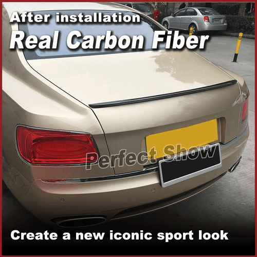 For Bentley Flying Spur W12 Sedan 2013-2019 Real Carbon Rear Trunk Spoiler Wing - Bild 3 von 13