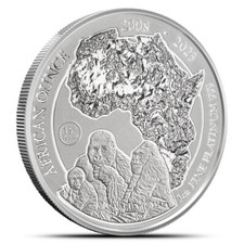 2023 1 oz Rwandan Mountain Gorilla Platinum Coin (BU) 2024.30 per troy oz