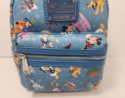 Disney Parks Life Attraction Icons (2020) blue mini backpack RARE NWT 2020 Disney Parks Park Life & Attractions Icons  main image 2