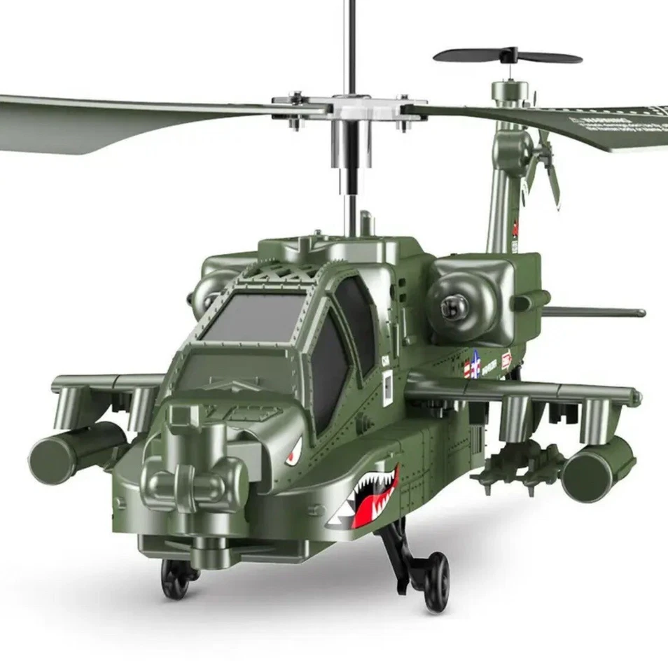 Syma S109G 3.5 Channel RC Helicopter with LED Remote Control Chopper Military - Image 2 of 4