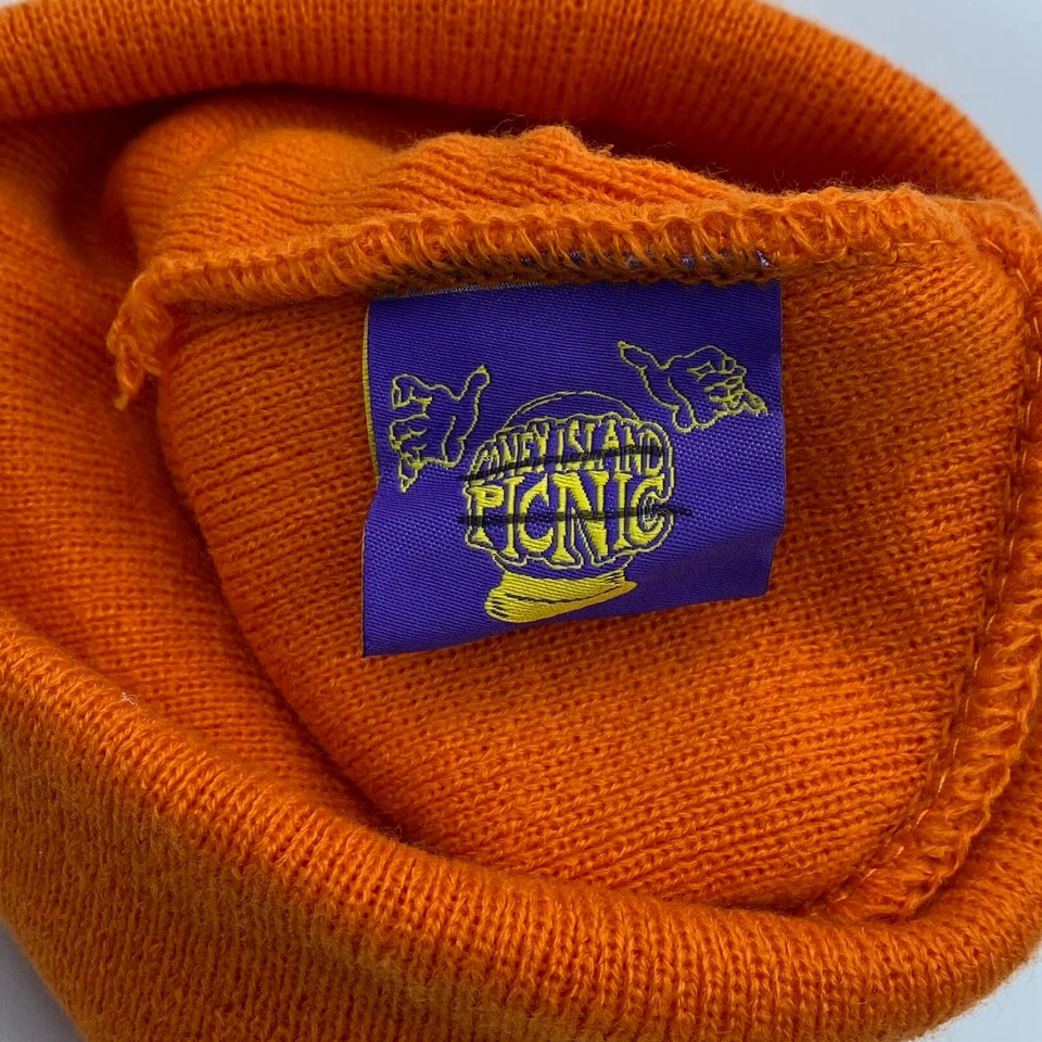 Urban Outfitters Coney Island Picnic Come Outside Beanie Orange Unisex OS NWOT - Изображение 3 из 4