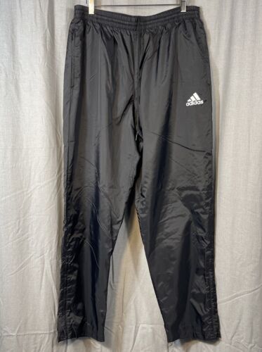 ADIDAS Black Waterproof Golf Pants Mens XL Outdoor Zip/Snap Leg Zip Pockets