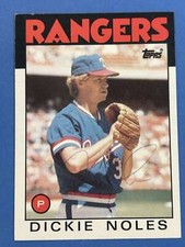 Dickie Noles Autograph Signed 1986 Topps Texas Rangers