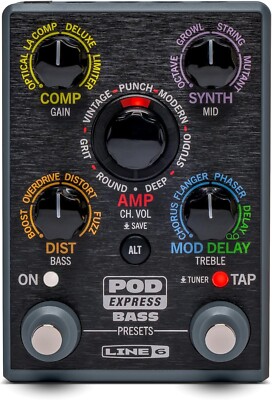 Line 6 Amp Simulator Amp/Effect Processor Multi-Effector POD EXPRESS BASS