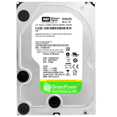 Western Digital 3TB Green WD30EURS SATA III 64MB 7200 RPM 3,5'' Zoll