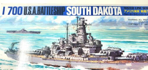NIB Vintage Hasegawa U.S.A. Battleship "SOUTH DAKOTA" Ship Model Kit No.119 - Picture 3 of 11