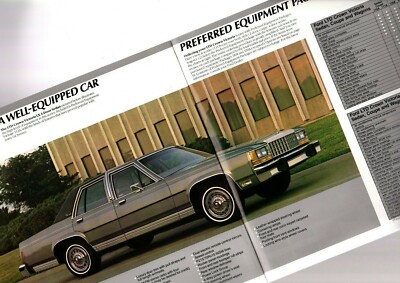 1986 Ford LTD / Crown Victoria Brochure with Color Chart:LX