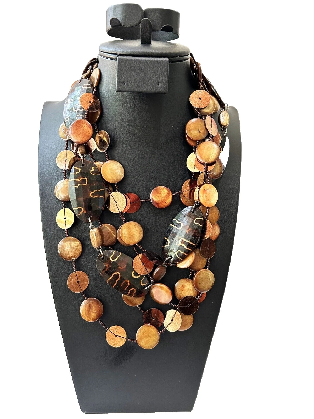 Joyería de Moda Marrón Acrílico Chico's