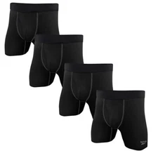 Reebok Men's 4-Pack Performance Boxer Briefs for Pack (2 or 4 Boxers) - Tagless