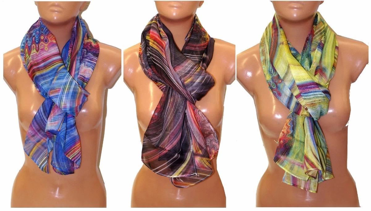 Grand Foulard Châle Jacqueline RIU état Neuf jamais servi 105 x 183cm
