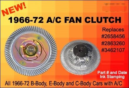 1967-72 B-Body E-Body Air Conditioning Fan Clutch Mopar 2658456 