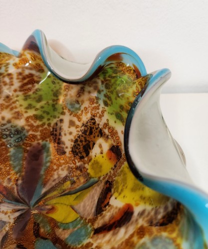 Cuenco de cristal MCM Murano 'tutti frutti', posiblemente por Fratelli Toso - Imagen 8 de 10
