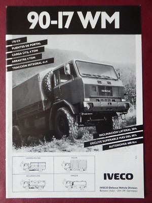 10/1987 PUB IVECO 90-17 WM 4X4 LIGHT SUPPORT FAHRZEUG LKW TRUCK SPANISCHE ANZEIGE