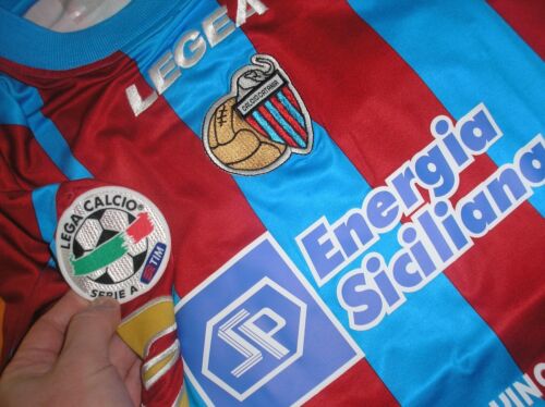 MAGLIA CATANIA 2008 2009 2010 LEGEA - MORIMOTO 15 - MATCH WORN JUVENTUS INTER - Foto 13 di 16