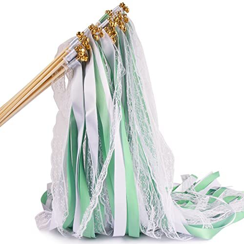 30 Pz Bacchette Sposa Bacchette Matrimonio Nastro Bacchette Magiche Fata (Z2T)