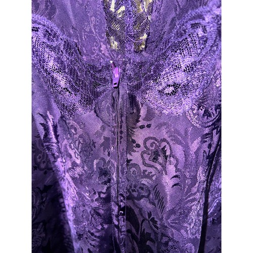 Vintage Victoria's Secret Bodysuit Teddy Lingerie Small Purple Jacquard Romantic - Picture 4 of 9