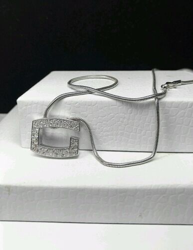 "Collar Colgante GUESS COLLECTION - Plata Esterlina 925 - Logotipo Letra G CZ 10 g 16" - Imagen 3 de 12