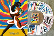 Playing Cards (Poker Deck 54 Cards) Villemot Art Deco Vintage Orangina Ads 070