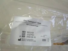 Qty (500) Quidel Corporation Dry Transport Tubes M1318 Exp: 2032-02-16