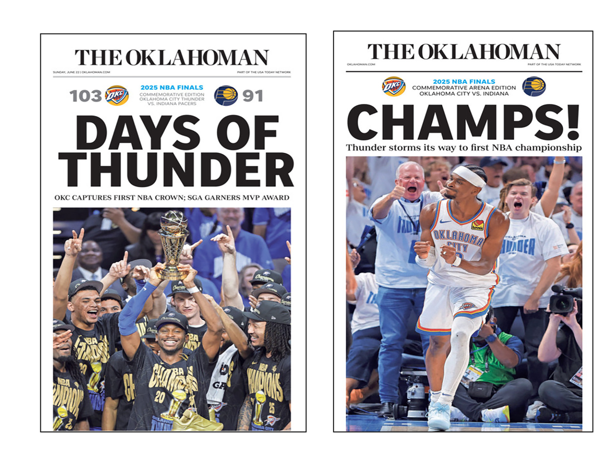 Lot of Oklahoma City Thunder 2025 NBA Finals Champions Posters 11x17