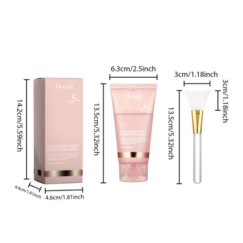 3x Collagen Night Wrapping Mask Overnight Wrapping Peel Off Natural Facial Mask - Picture 19 of 19
