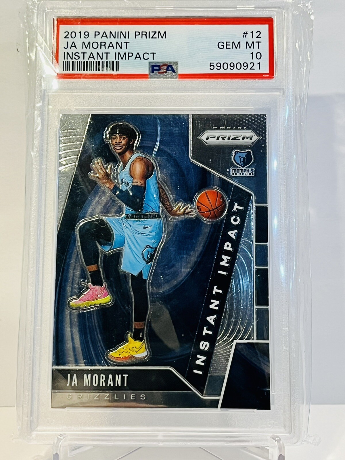 Ja Morant 2019-20 Panini Prizm Basketball Instant Impact Rookie RC PSA 10 GEM