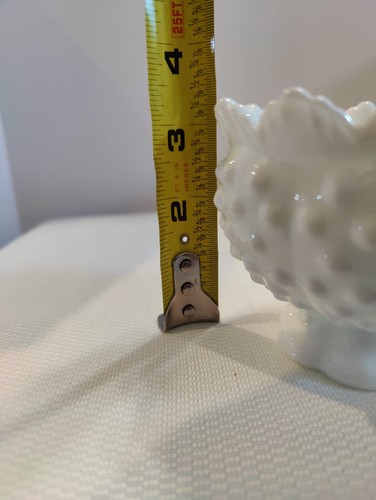 2 FENTON HOBNAIL CANDLE BOWLS WHITE MILK GLASS - Picture 15 of 18