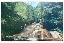 Sliding Rock Looking Glass Creek, Pisgah National Forest North Carolina Postcard