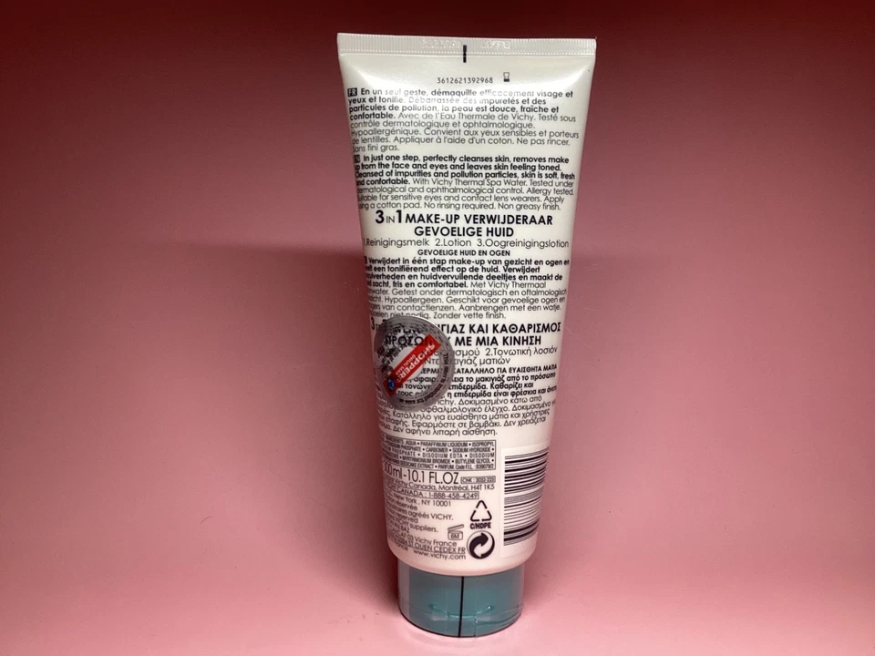 Limpiador de leche Vichy Purete Thermale 3 en 1 en un solo paso 300 ml Foto 2 de 2