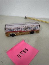 Vintage 1960's Charmy Continental Trailways Golden Eagle Tin Friction Bus